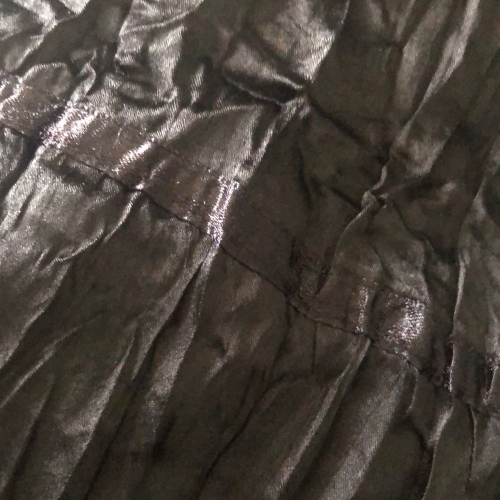 90’s Vintage Silky Crinkle Skirt Lace Ribbon Adjustable Size Medium M - Picture 7 of 11